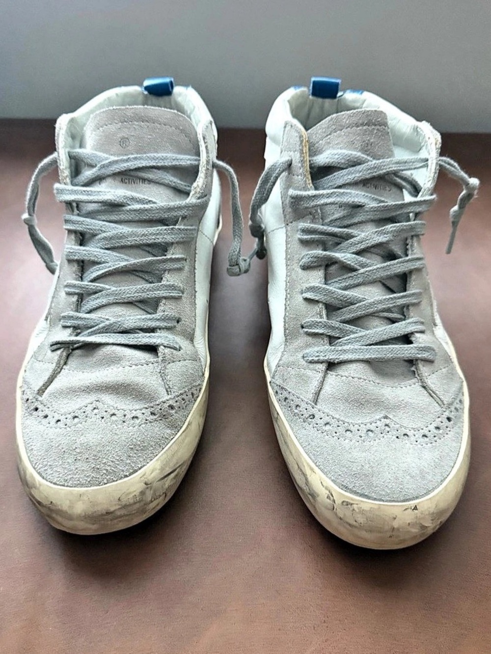 Golden Goose Mid Star Sneakers White & Gray & Blue - size 38